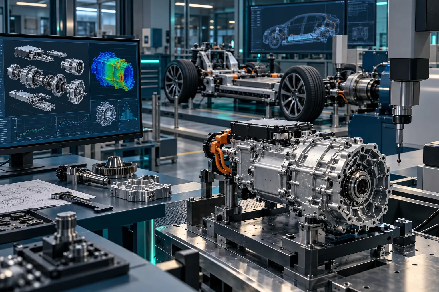 Ürün mimarisi, CAD/CAE, boyutsal ölçüm ve test doğrulamasını bir arada anlatan konsept geliştirme laboratuvarı.